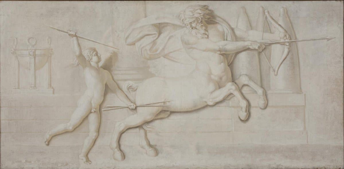 Achilles and the Centaur Cheiron — Nicolai Abildgaard