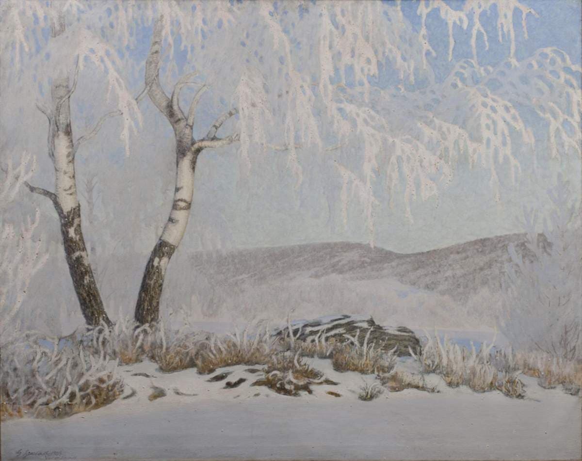 Rimfrost i sol — Gustaf Fjæstad