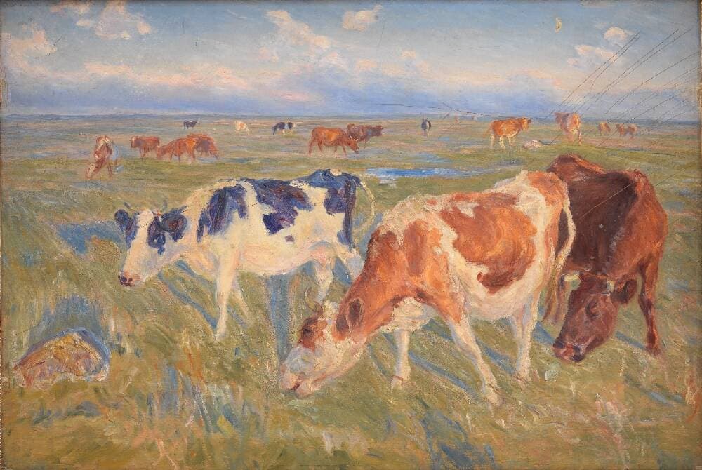 Græssende køer. Saltholm — Theodor Philipsen