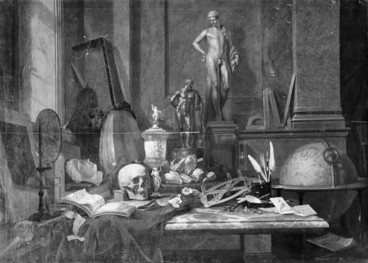 Opstilling. Allegori på forkrænkeligheden — Friedrich Wilhelm Boehme