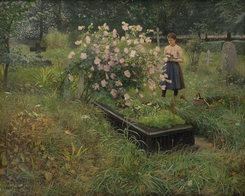 Kirkegårdsmotiv — Gottfrid Kallstenius
