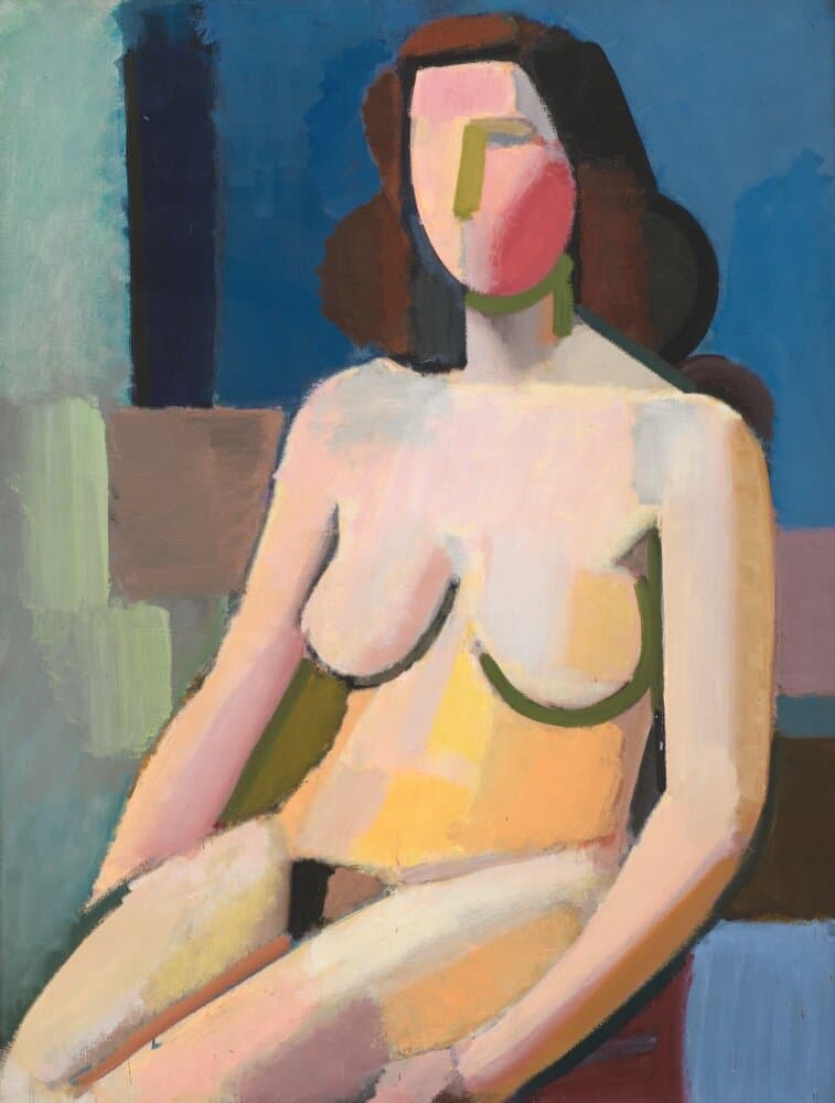 Siddende kvindelig model — Vilhelm Lundstrøm