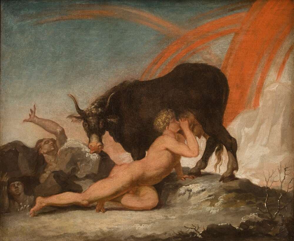 Ymer Sucking the Cow Ødhumbla — Nicolai Abildgaard