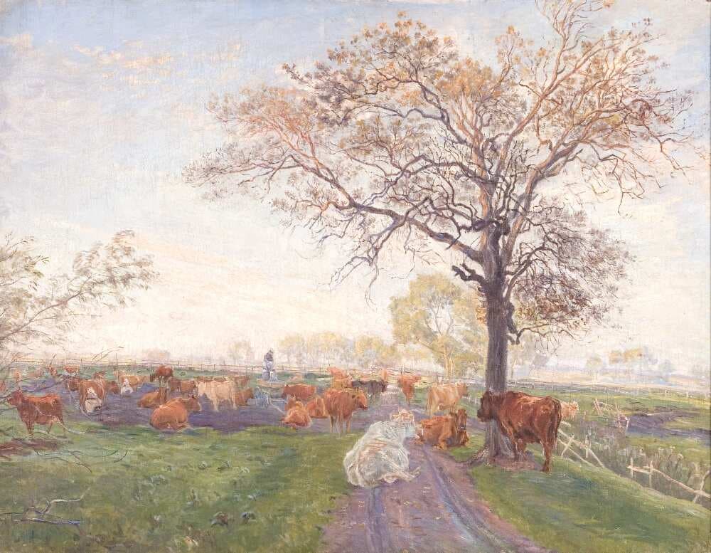 Malkepladsen ved Dyrehavegård — Theodor Philipsen