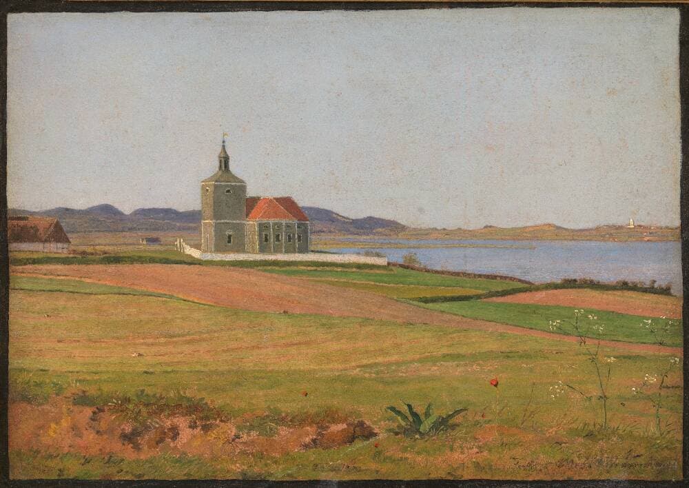 Vinderød kirke ved Frederiksværk — Johan Thomas Lundbye