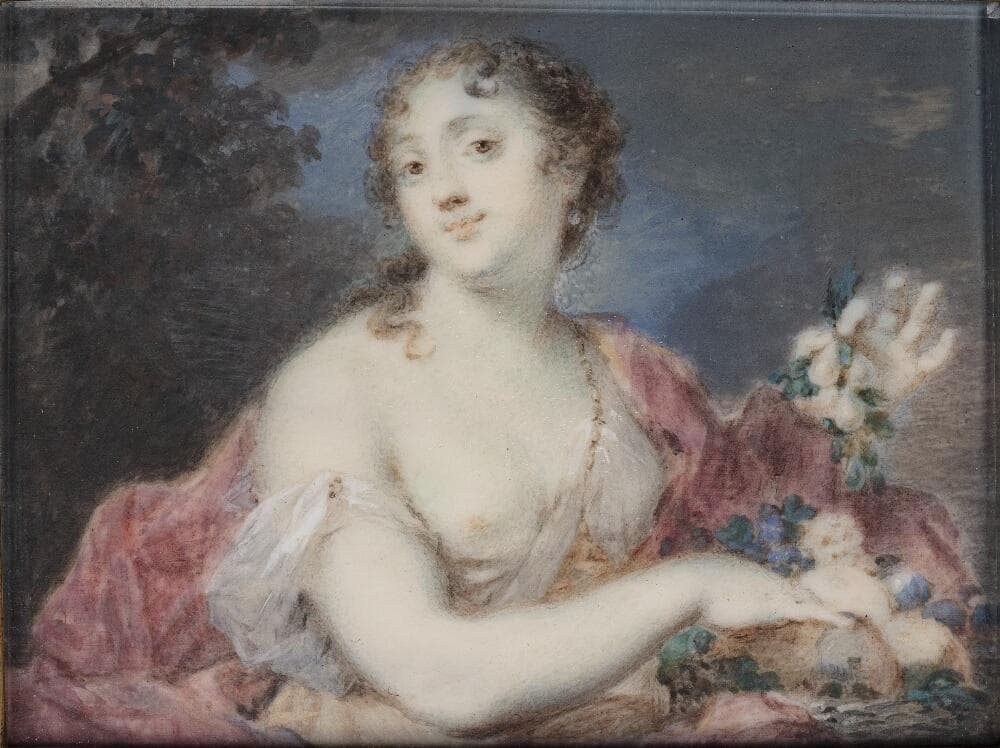 Kvindelig figur forestillende "Efter høsten" — Cornelius Høyer