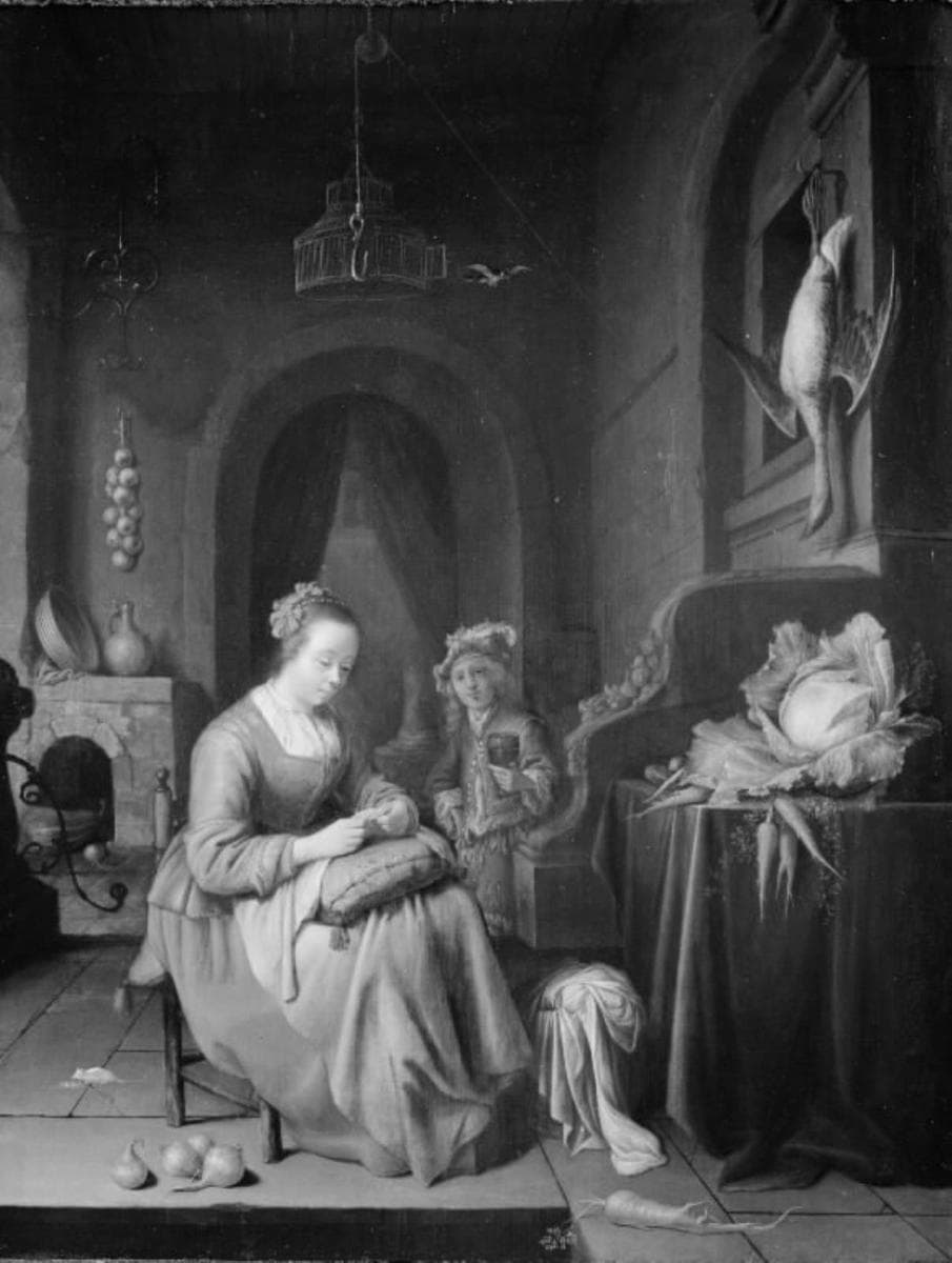 En huslig scene — Jan Adriaensz van Staveren