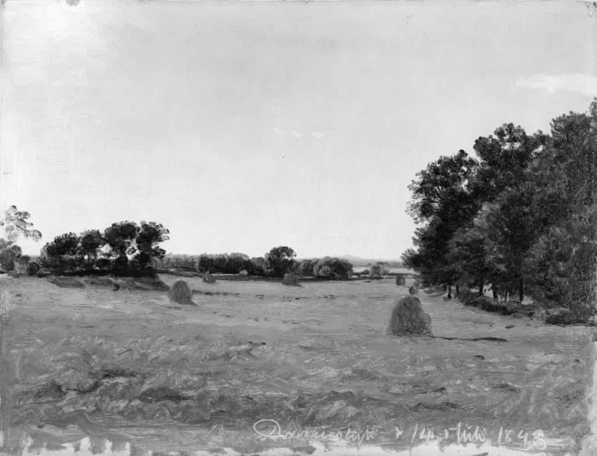 Landskab ved Dortheaslyst — P.C. Skovgaard