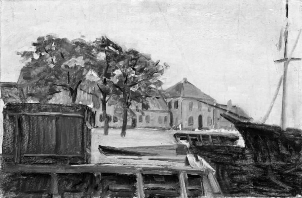 Havn i en lille købstad — Albert Gottschalk