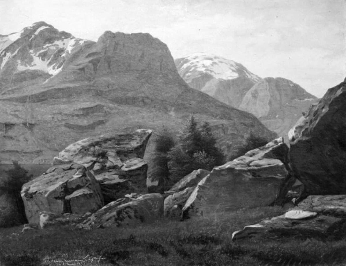 Bjerglandskab — Johann Mohr