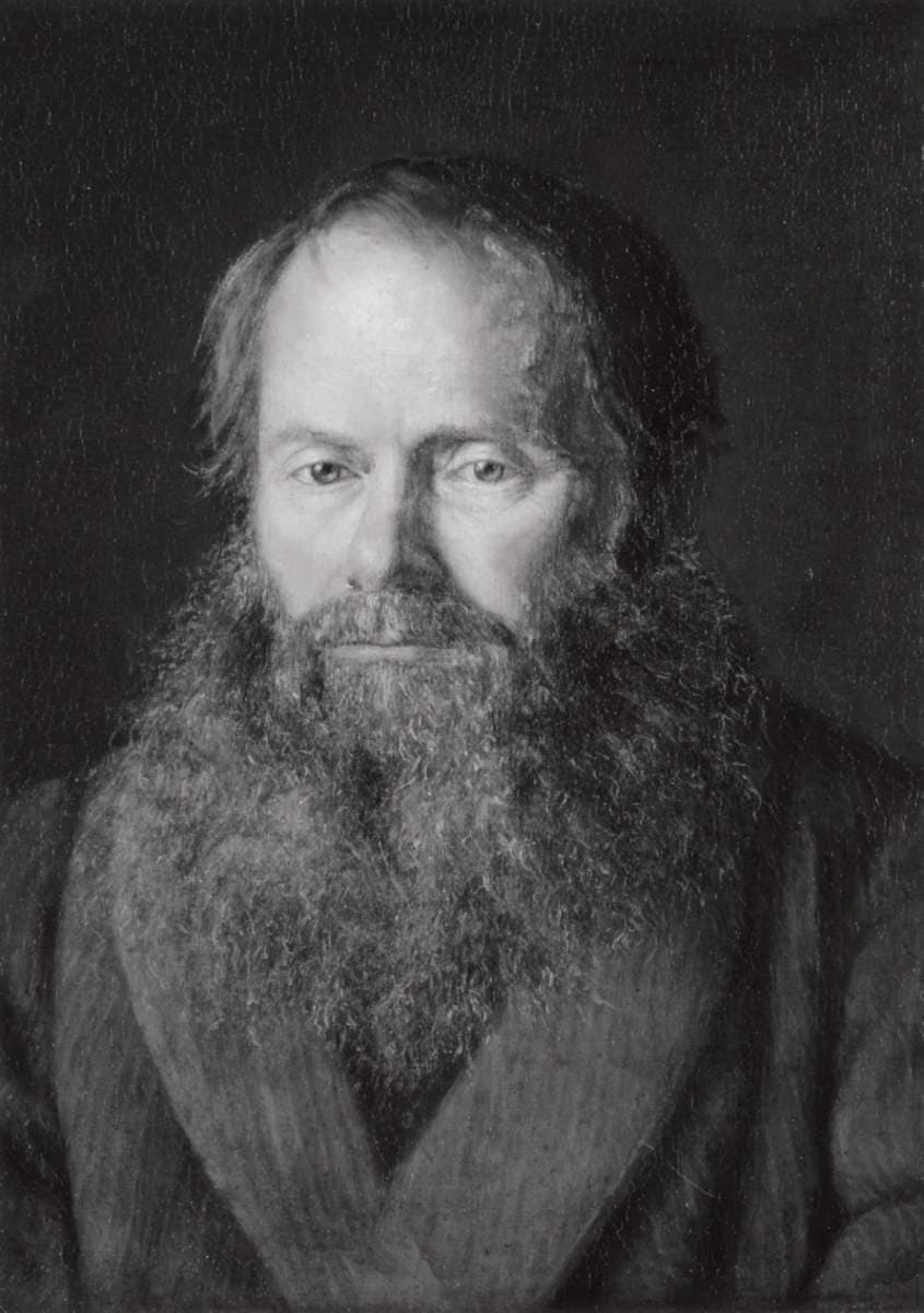 Portræt af zoologen, professor H.N. Krøyer, kunstnerens plejefader — P. S. Krøyer