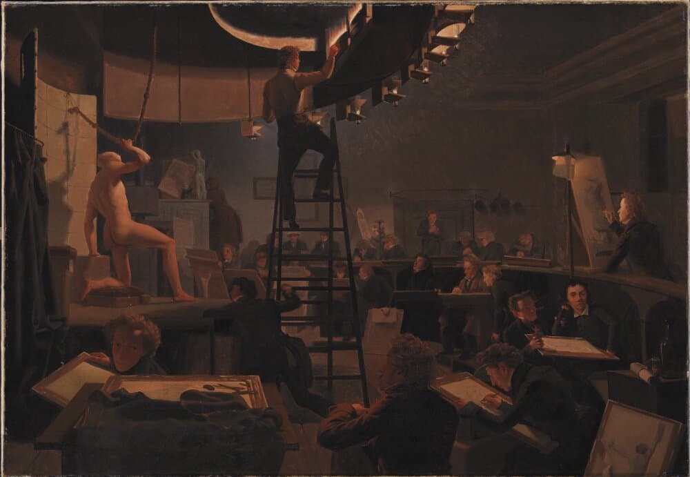 Modelskolen på Kunstakademiet — Wilhelm Bendz