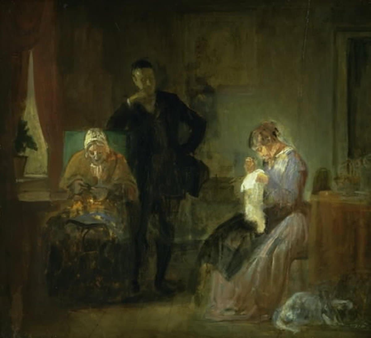 Frierens besøg — Wilhelm Marstrand