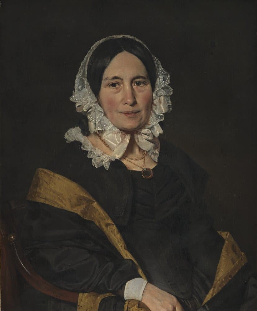 Cathrine Jensen, f. Lorenzen, kunstnerens hustru — C.A. Jensen