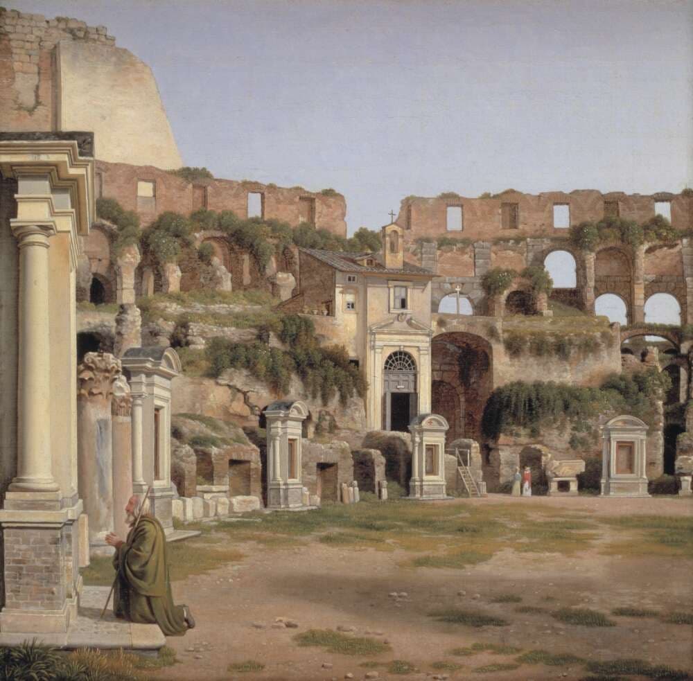View of the Interior of the Colosseum — Christoffer Wilhelm Eckersberg