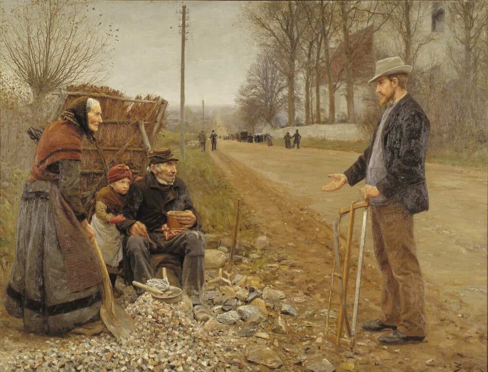 En landevej — H.A. Brendekilde