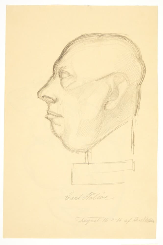Portræt af maleren Carl Holsøe (1863-1935) — Kai Nielsen
