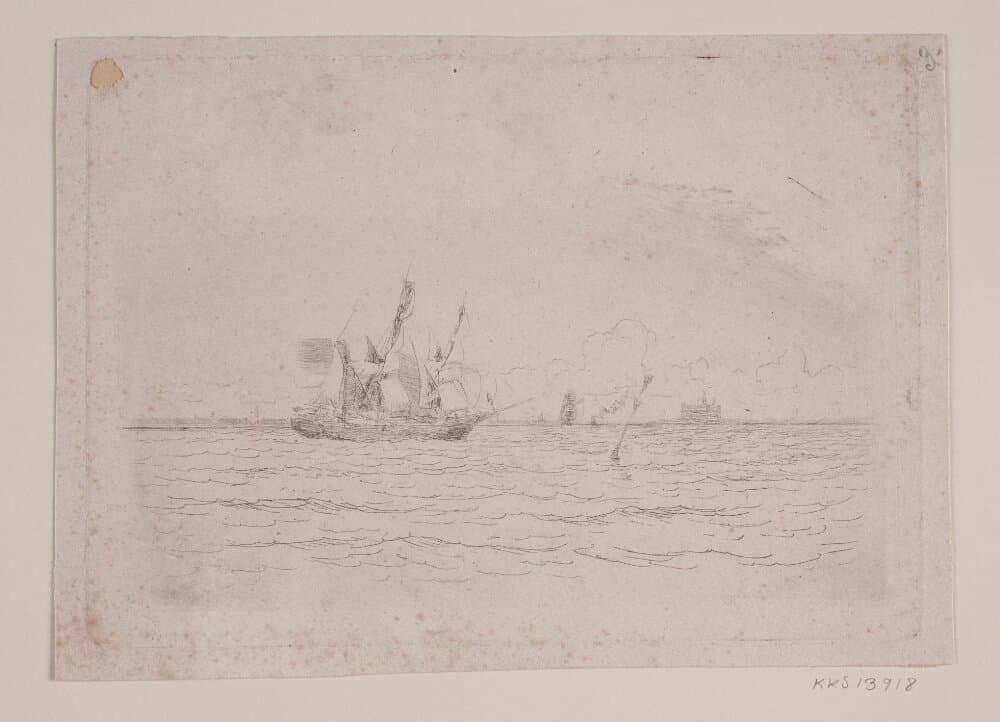 Skibe i sundet — Carl Locher