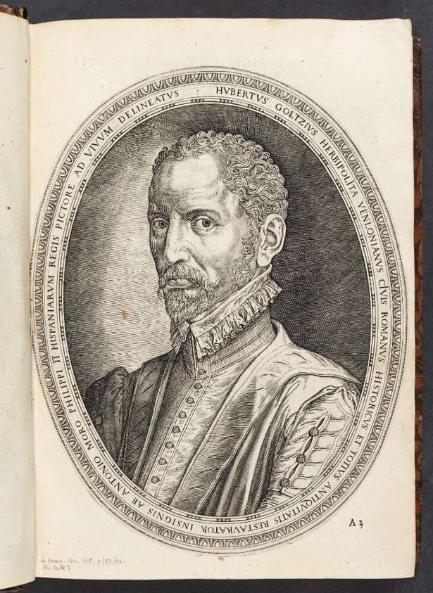 Portræt af Hubert Goltzius — Melchior Lorck