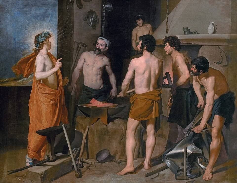 Apollo in the Forge of Vulcan — Diego Velázquez