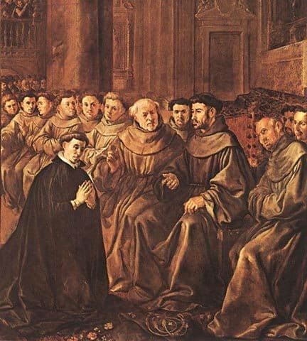 Saint Bonaventure receiving the Habit from Saint Francis — Francisco Herrera the Elder