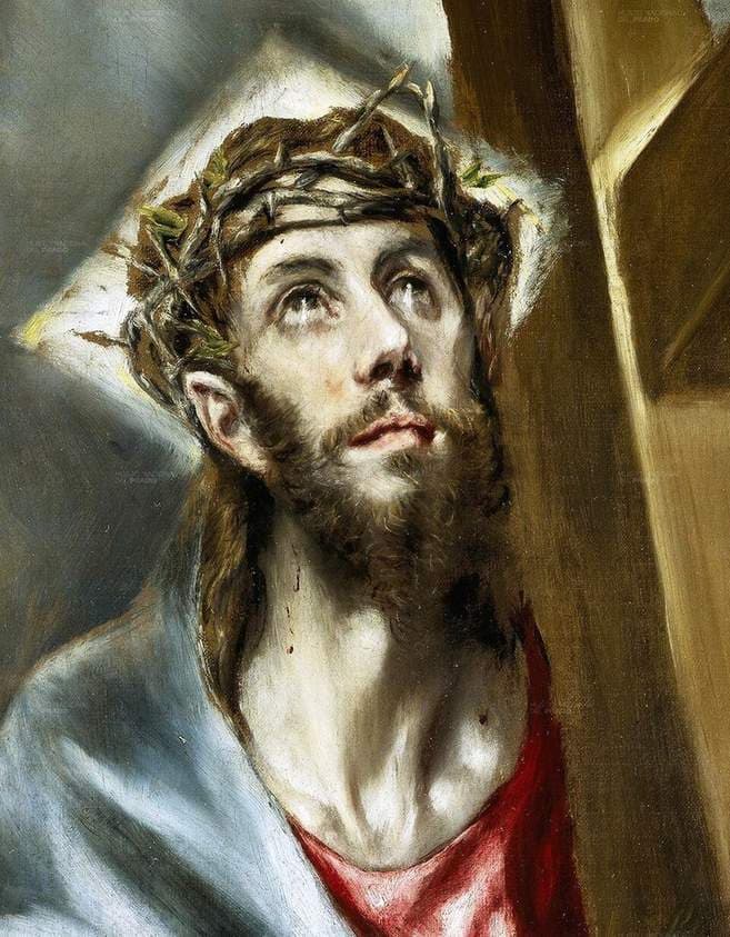 Christ Holding the Cross — El Greco