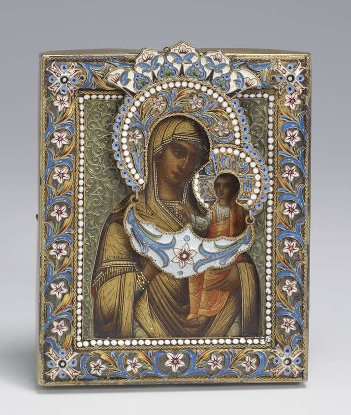 Kazan Mother of God Icon with Oklad