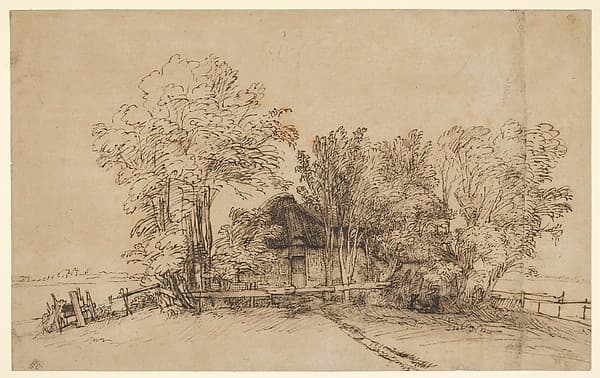 Cottage among Trees — Rembrandt