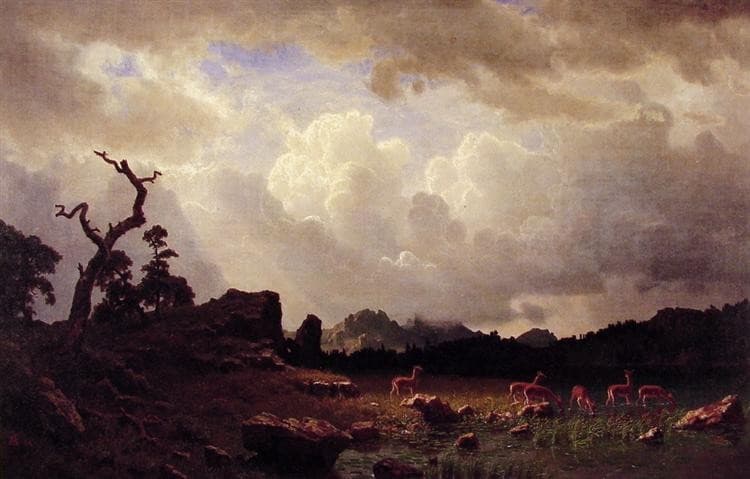 Thunderstorm in the Rocky Mountains — Albert Bierstadt