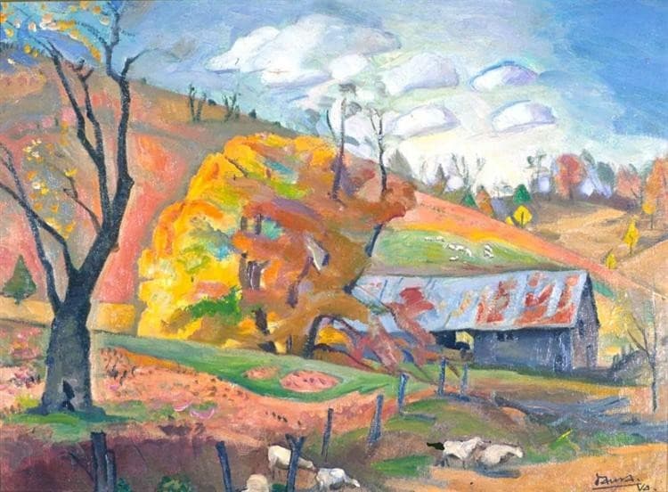 Fall at the McCorkle's Barn — Daura Pierre