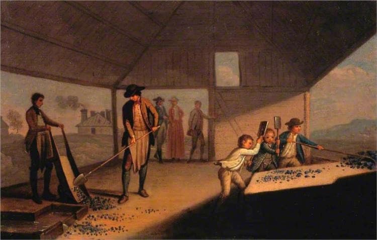 Lead Processing at Leadhills. Pounding the Ore — David Allan