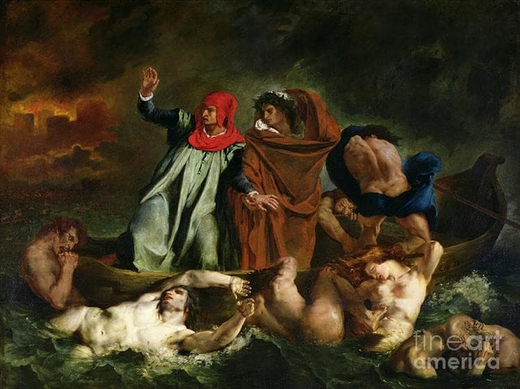 The Barque of Dante (Dante and Virgil in the Underworld) — Eugène Delacroix