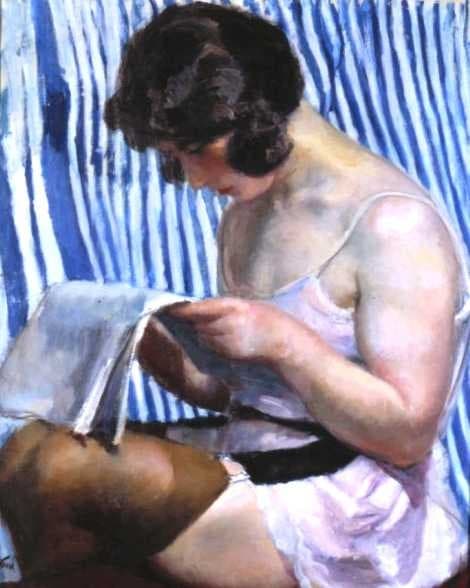 Model Reading a Newspaper — Wojciech Weiss