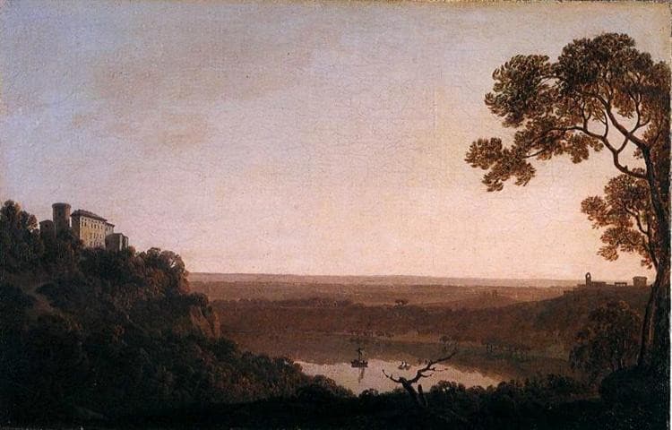 Lake Nemi — Joseph Wright of Derby