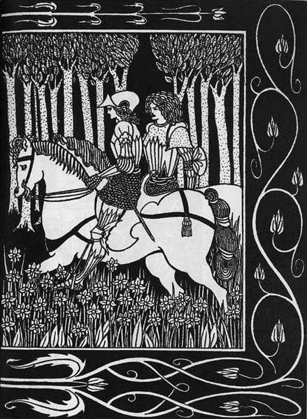 How King Mark and Sir Dinadan Heard Sir Palomides II — Aubrey Beardsley
