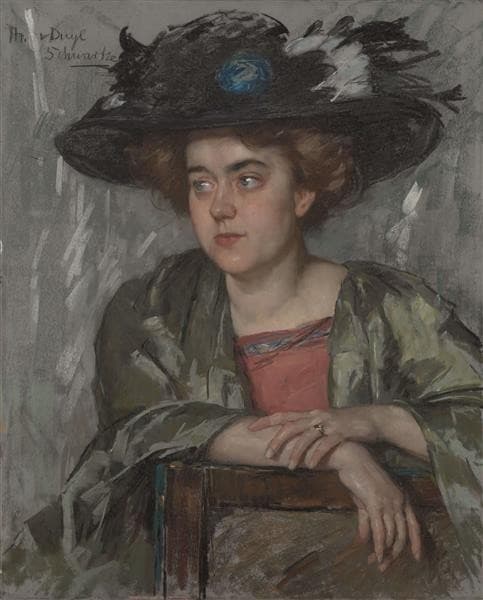 Woman Wearing a Hat (Portrait of Theresia Ansingh (Sorella)) — Thérèse Schwartze