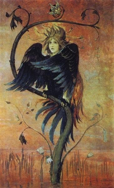 Gamaun, The prophetic bird — Viktor Vasnetsov