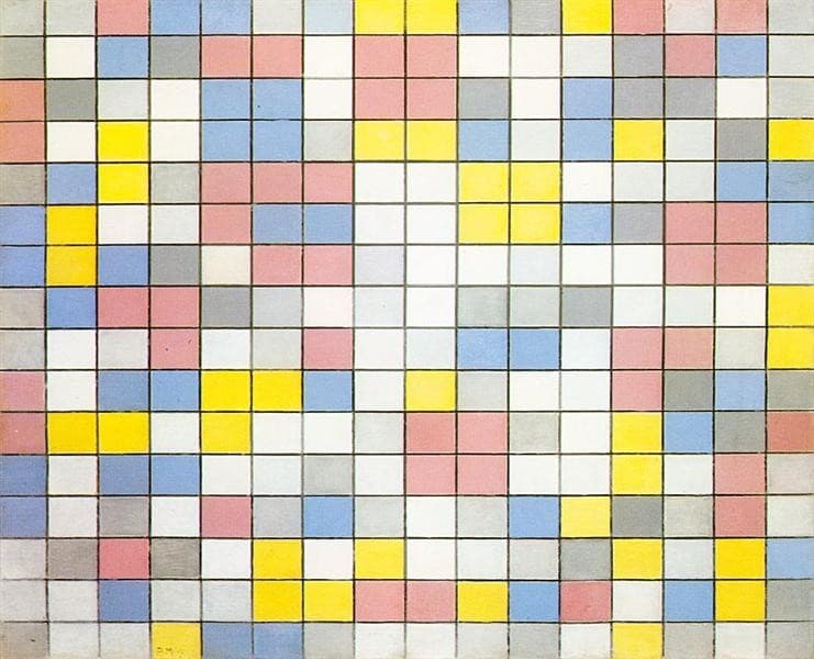 Composition with Grid IX — Piet Mondrian