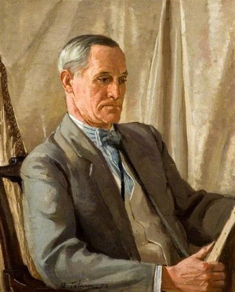 Portrait of a Man Studying a Painting — Algernon Talmage