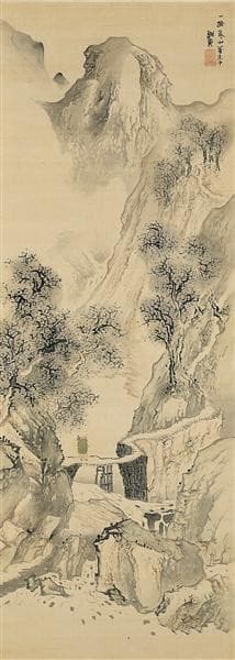 Landscape with a Solitary Traveler — Yosa Buson