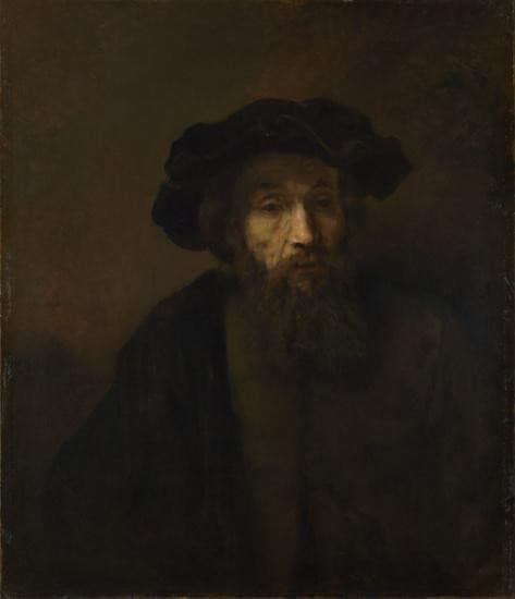 A Bearded Man in a Cap — Rembrandt van Rijn