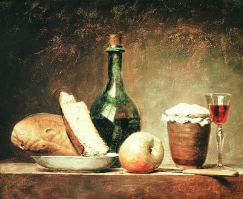 Still Life with Round Bottle — Anne Vallayer-Coster