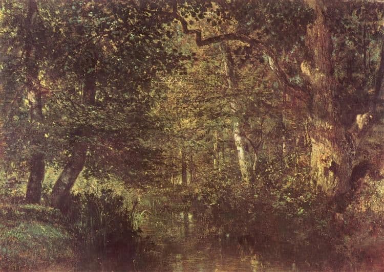 Watercourse in the woods — Constant Troyon