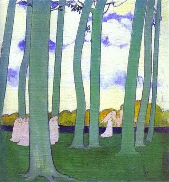 Landscape with Green Trees or Beech Trees in Kerduel — Maurice Denis
