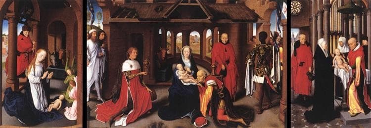 Adoration of the Magi: Whole Triptych — Hans Memling