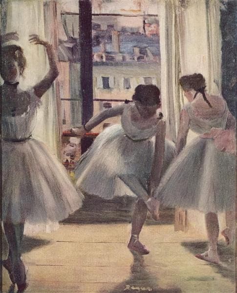 Three Dancers in an Exercise Hall — Edgar Degas