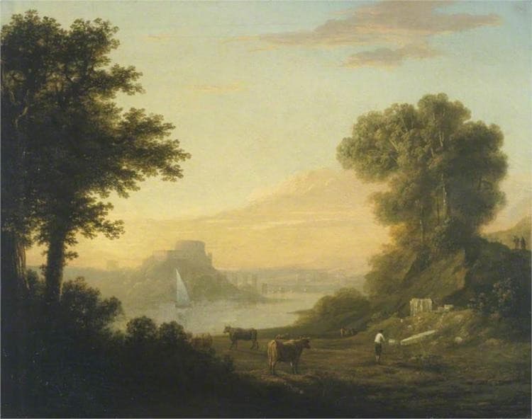 Classical Landscape with a River — Thomas Jones