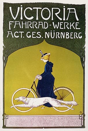 Advertising poster Victoria Fahrradwerke (bicycles) — Fritz Rehm
