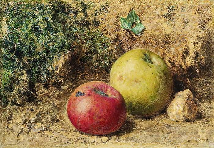 The Contrast - Red and Green Apples — William Henry Hunt