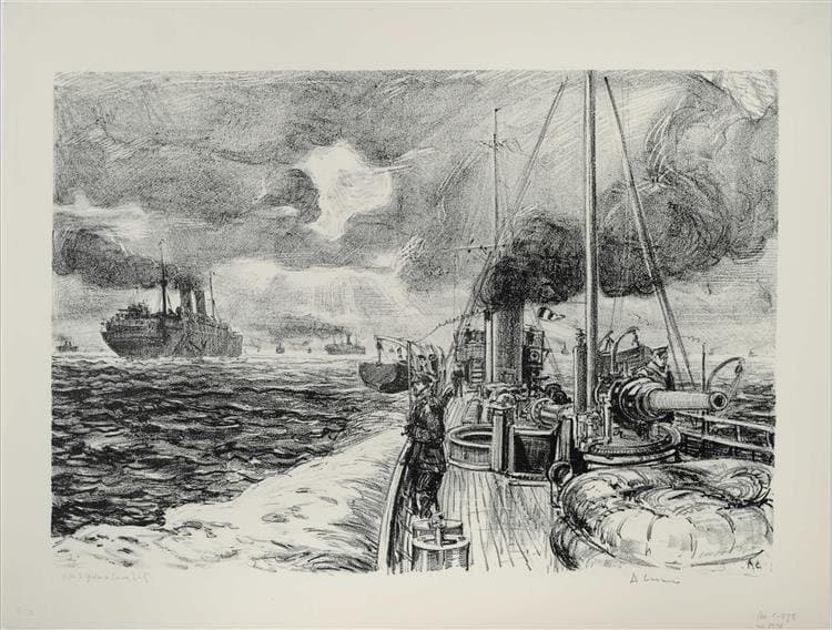 Hmcs Grilse on Convoy Duty — Arthur Lismer